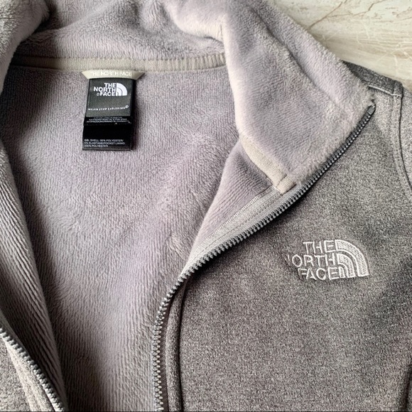 North Face Gray Plush Fleece Full Zip Jacket - Picture 3 of 6